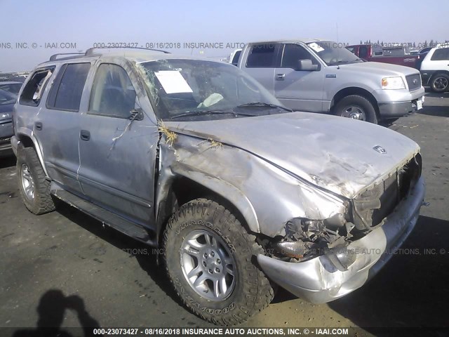 1D4HS48N43F630418 - 2003 DODGE DURANGO SLT SILVER photo 1