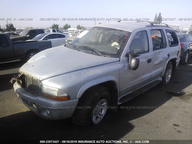 1D4HS48N43F630418 - 2003 DODGE DURANGO SLT SILVER photo 2