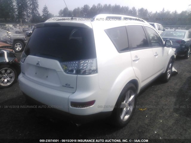 JA4MT41X17Z011360 - 2007 MITSUBISHI OUTLANDER XLS WHITE photo 4