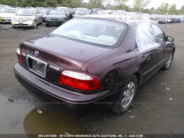 1YVGF22C525267683 - 2002 MAZDA 626 LX MAROON photo 4