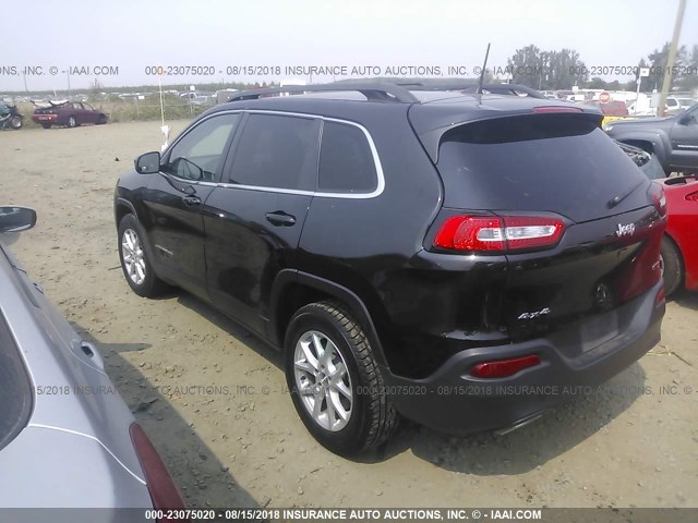 1C4PJMCS6GW242444 - 2016 JEEP CHEROKEE LATITUDE BLACK photo 3