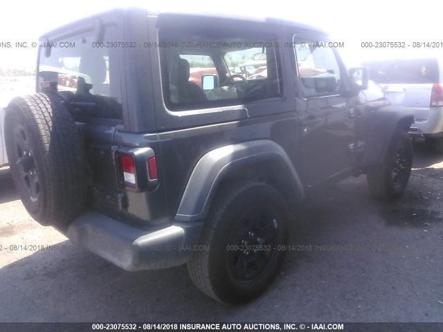 1C4GJXAG4JW173549 - 2018 JEEP WRANGLER SPORT GRAY photo 4