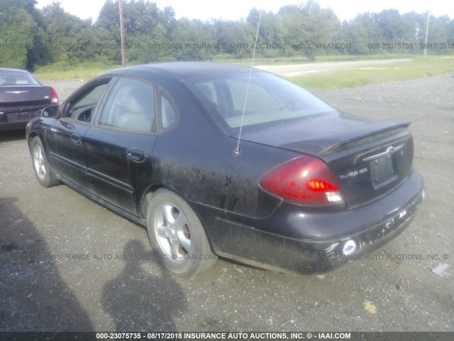 1FAFP55221A264917 - 2001 FORD TAURUS SES BLACK photo 3