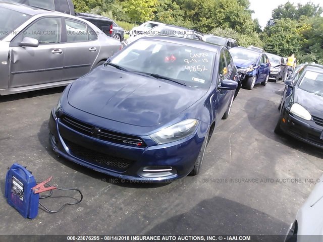 1C3CDFBB2GD629852 - 2016 DODGE DART SXT BLUE photo 2