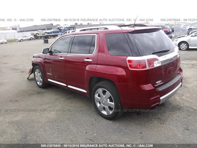 2GKFLZE32E6328256 - 2014 GMC TERRAIN DENALI RED photo 3