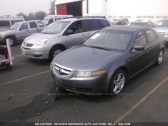 19UUA66224A075441 - 2004 ACURA TL GRAY photo 2