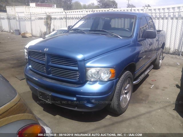 1D7HU18N12J185062 - 2002 DODGE RAM 1500 ლურჯი ფოტო 2