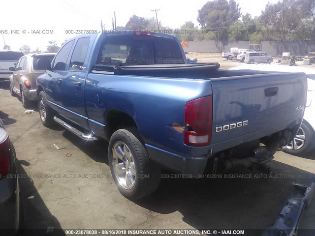 1D7HU18N12J185062 - 2002 DODGE RAM 1500 ლურჯი ფოტო 3
