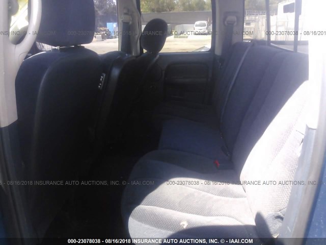 1D7HU18N12J185062 - 2002 DODGE RAM 1500 ლურჯი ფოტო 8