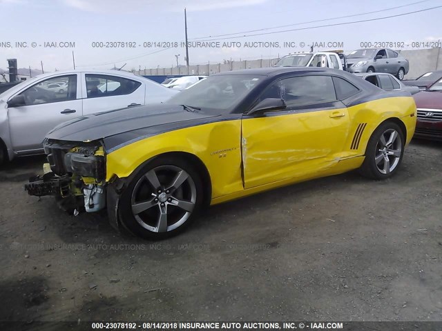 2G1FK1EJ7A9218481 - 2010 CHEVROLET CAMARO SS YELLOW photo 2