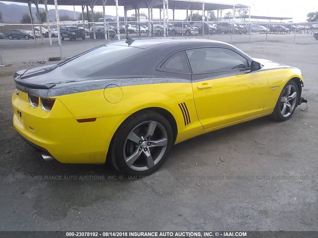 2G1FK1EJ7A9218481 - 2010 CHEVROLET CAMARO SS YELLOW photo 4