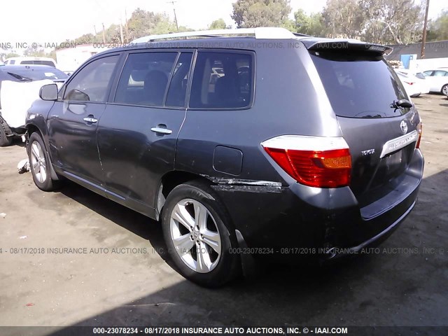 JTEDS42A082031267 - 2008 TOYOTA HIGHLANDER LIMITED GRAY photo 3