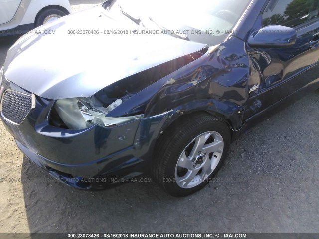 5Y2SL63815Z460095 - 2005 PONTIAC VIBE BLUE photo 6