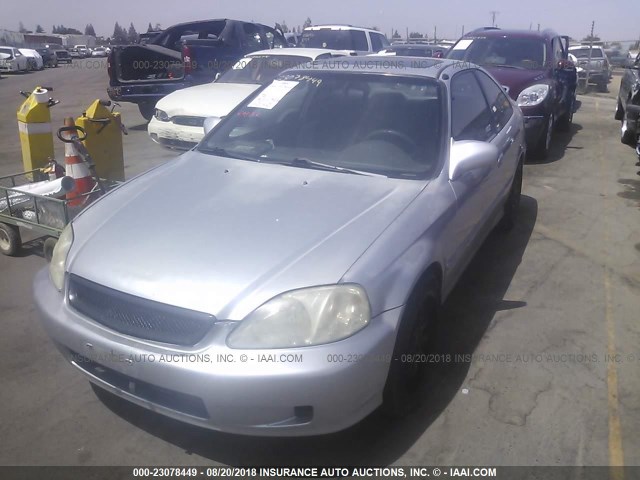 1HGEJ8241YL021954 - 2000 HONDA CIVIC EX SILVER photo 2