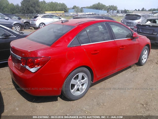 1G1PE5SB3G7134474 - 2016 CHEVROLET CRUZE LIMITED LT RED photo 4