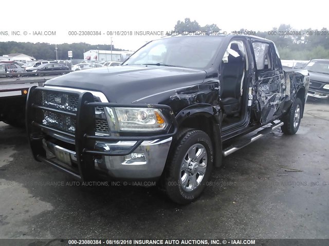 3C6UR5NL2EG299489 - 2014 RAM 2500 LARAMIE BLACK photo 2