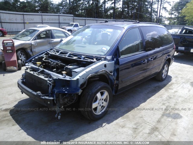 2D4GP44L65R223973 - 2005 DODGE GRAND CARAVAN SXT Navy photo 2