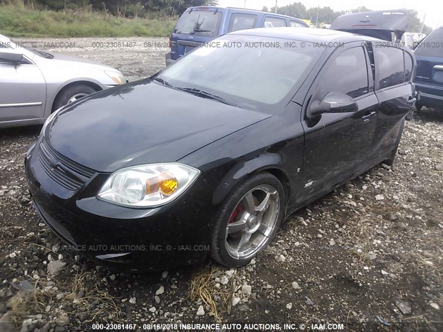 1G1AM55B367742952 - 2006 CHEVROLET COBALT SS BLACK photo 2