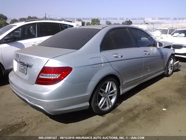 WDDGF4HB2DA865570 - 2013 MERCEDES-BENZ C 250 SILVER photo 4