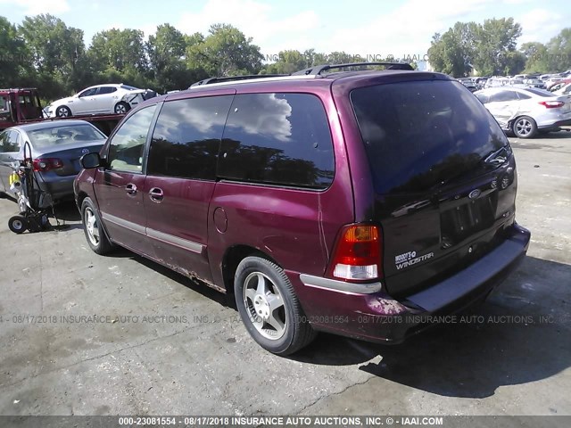 2FMZA524XYBB47501 - 2000 FORD WINDSTAR SE RED photo 3