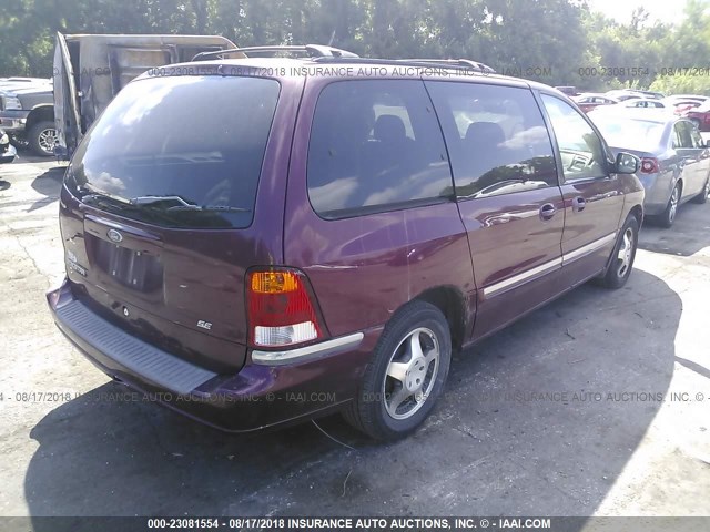2FMZA524XYBB47501 - 2000 FORD WINDSTAR SE RED photo 4