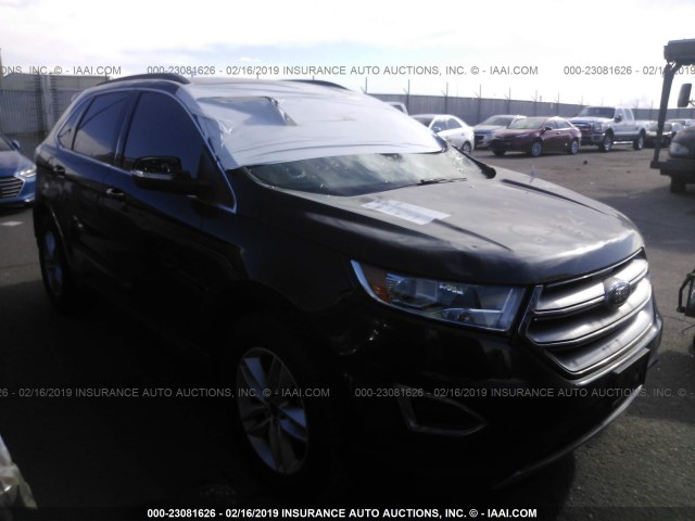 2FMTK4J92FBB50156 - 2015 FORD EDGE SEL BLACK photo 1