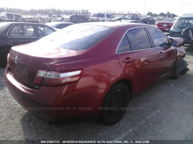 4T1BE46K97U039937 - 2007 TOYOTA CAMRY NEW GENERAT CE/LE/XLE/SE RED photo 4