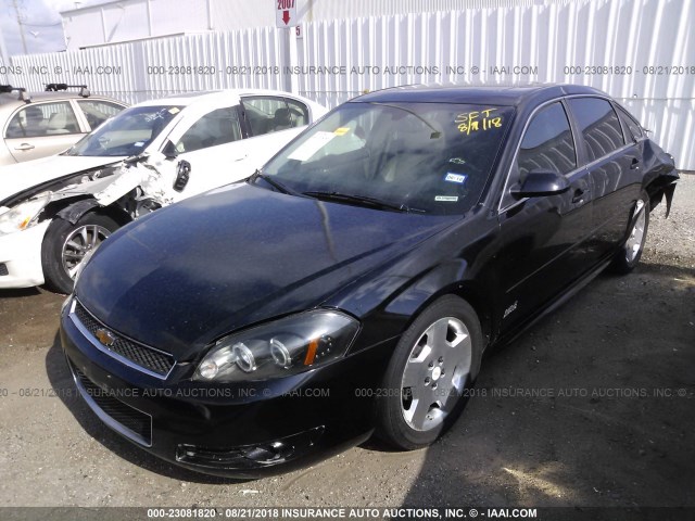 2G1WD57C491129140 - 2009 CHEVROLET IMPALA SS BLACK photo 2