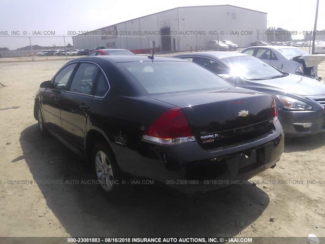 2G1WA5E30E1133921 - 2014 CHEVROLET IMPALA LIMITED LS BLACK photo 3