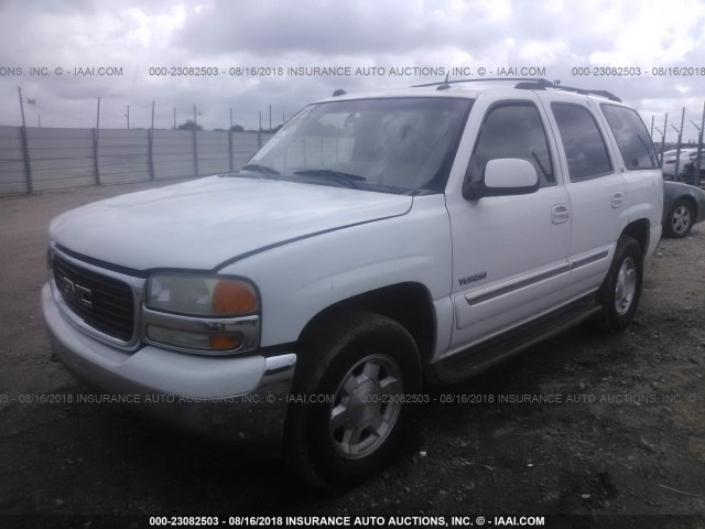 1GKEK13T45J186627 - 2005 GMC YUKON WHITE photo 2