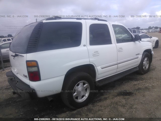 1GKEK13T45J186627 - 2005 GMC YUKON WHITE photo 4