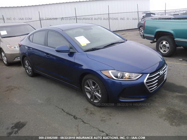 5NPD84LFXJH221420 - 2018 HYUNDAI ELANTRA SEL/VALUE/LIMITED BLUE photo 1