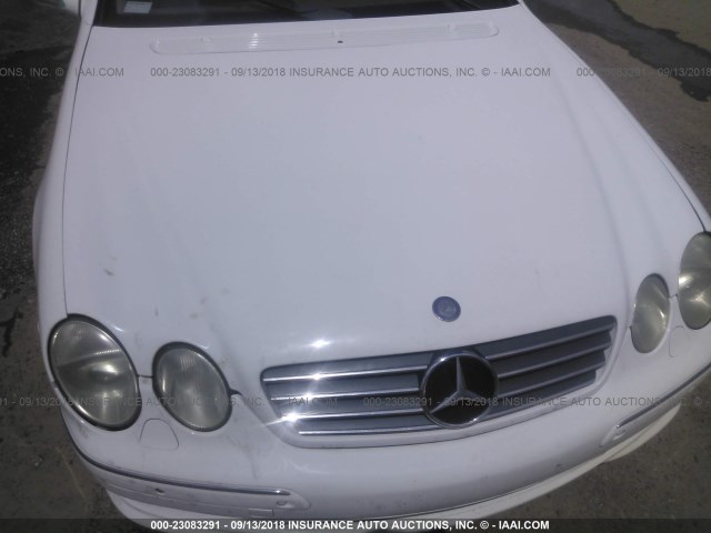 WDBPJ75J61A018194 - 2001 MERCEDES-BENZ CL 500 WHITE photo 10