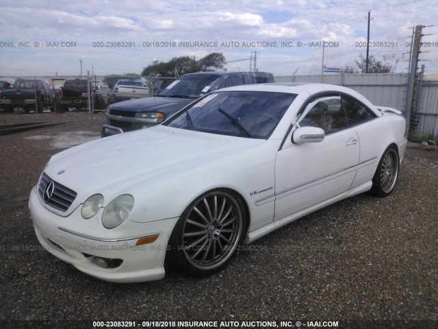 WDBPJ75J61A018194 - 2001 MERCEDES-BENZ CL 500 WHITE photo 2