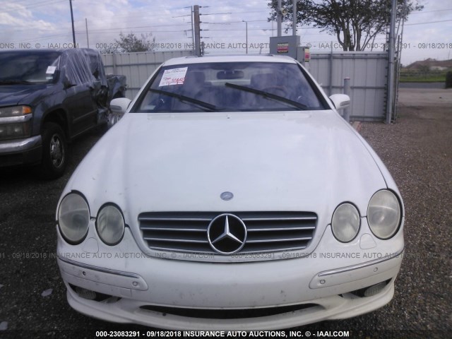 WDBPJ75J61A018194 - 2001 MERCEDES-BENZ CL 500 WHITE photo 6