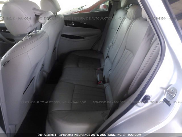 JN1AJ0HP3AM701647 - 2010 INFINITI EX35 JOURNEY SILVER photo 8