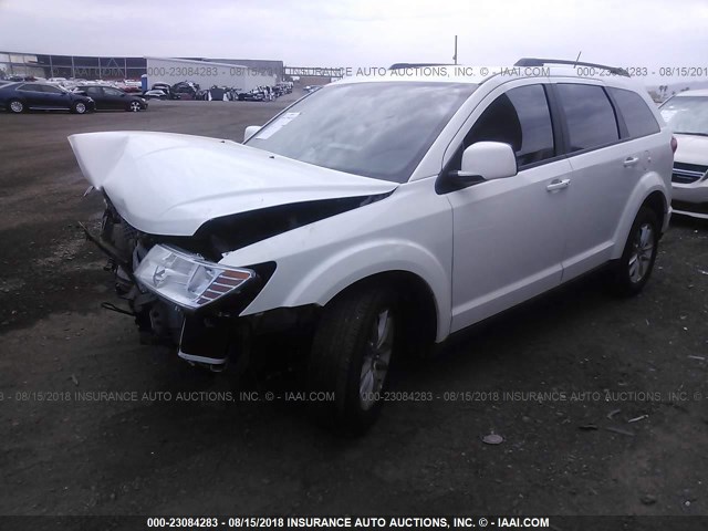 3C4PDCBB9JT370791 - 2018 DODGE JOURNEY SXT WHITE photo 2