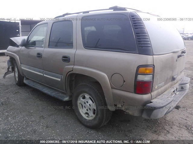 1GNEK13Z84R309949 - 2004 CHEVROLET TAHOE K1500 BROWN photo 3