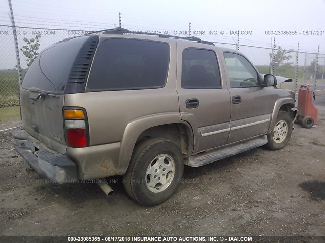 1GNEK13Z84R309949 - 2004 CHEVROLET TAHOE K1500 BROWN photo 4