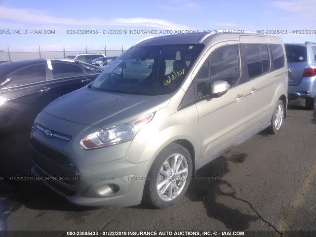 NM0GE9G74E1151655 - 2014 FORD TRANSIT CONNECT TITANIUM GOLD photo 2