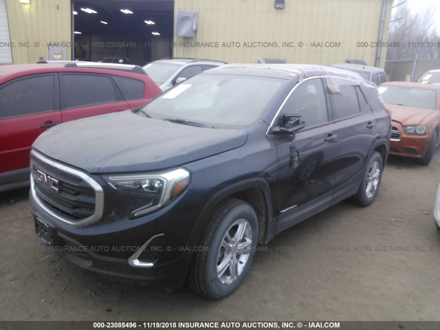 3GKALUEU1JL245526 - 2018 GMC TERRAIN SLE Dark Blue photo 2