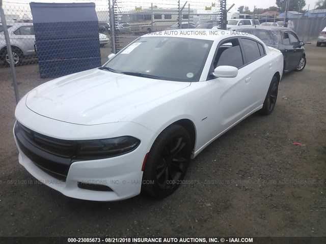 2C3CDXCT0GH267388 - 2016 DODGE CHARGER R/T WHITE photo 2