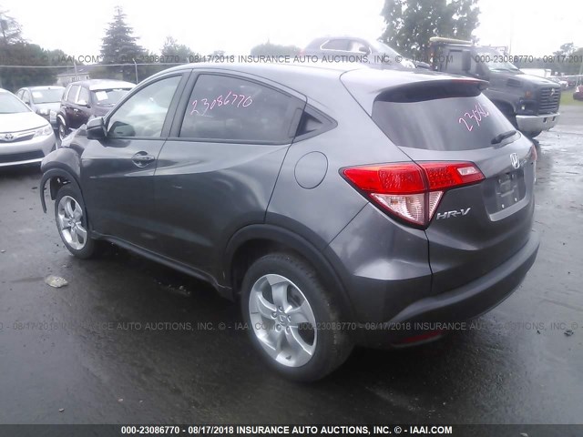 3CZRU6H50GM751079 - 2016 HONDA HR-V EX GRAY photo 3