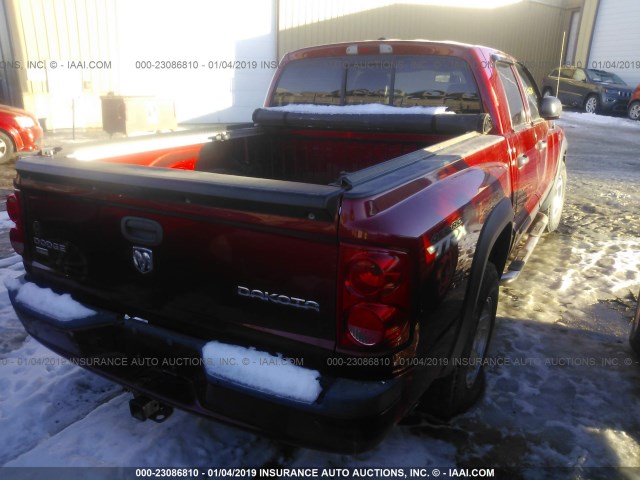 1D7CW7GP9AS105980 - 2010 DODGE DAKOTA TRX RED photo 4