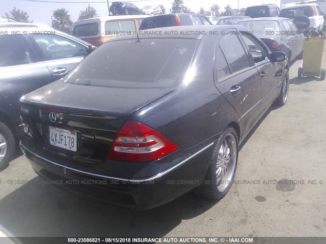 WDBRF61J01F014896 - 2001 MERCEDES-BENZ C 240 BLACK photo 4