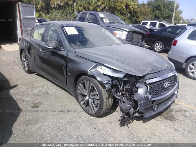 JN1EV7AP6JM354758 - 2018 INFINITI Q50 LUXE/SPORT GRAY photo 1