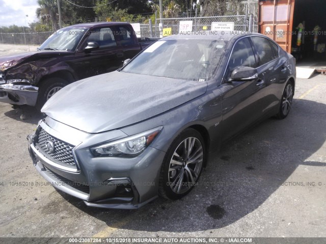 JN1EV7AP6JM354758 - 2018 INFINITI Q50 LUXE/SPORT GRAY photo 2