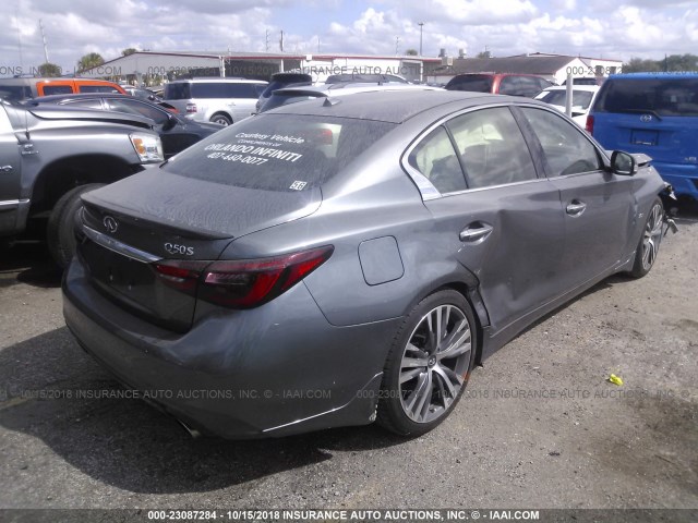 JN1EV7AP6JM354758 - 2018 INFINITI Q50 LUXE/SPORT GRAY photo 4