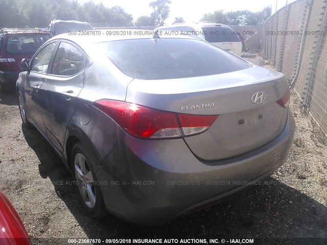 KMHDH4AE0DU763951 - 2013 HYUNDAI ELANTRA GLS/LIMITED SILVER photo 3