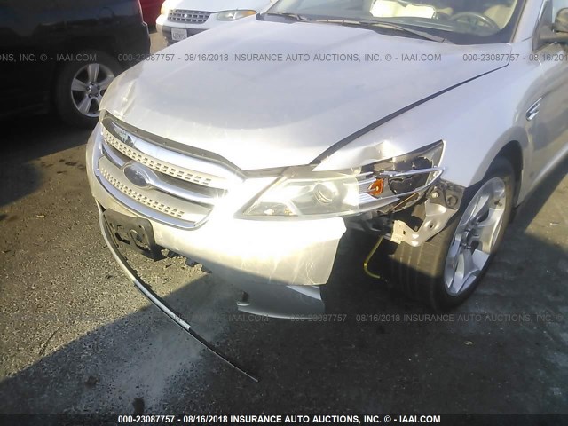 1FAHP2EW9AG118456 - 2010 FORD TAURUS SEL SILVER photo 6